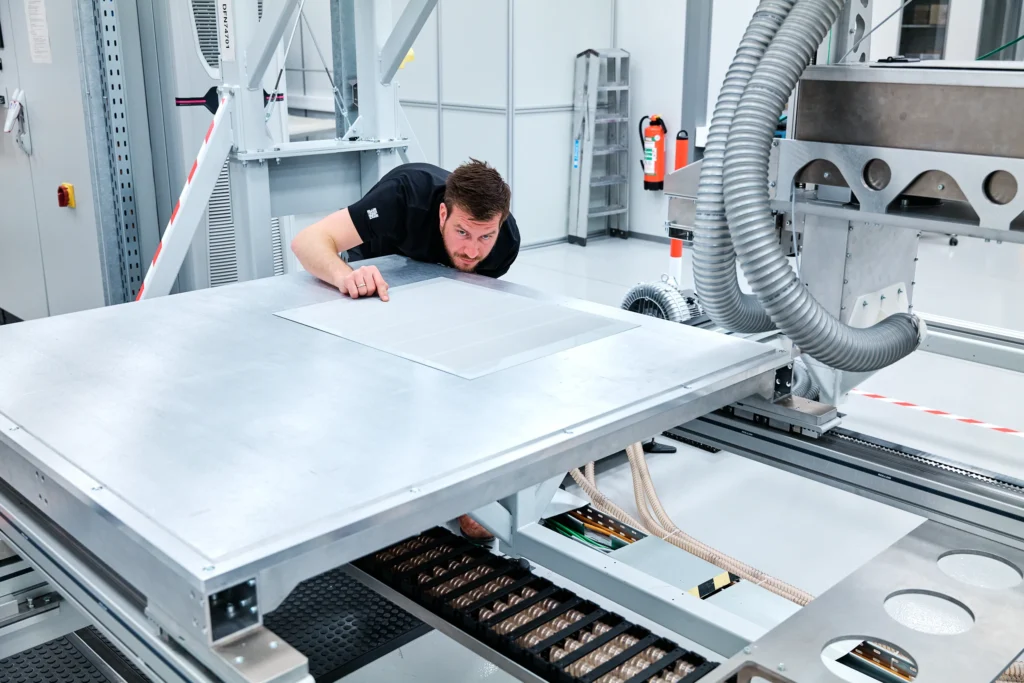 4JET engineer inspecting an aircraft panel