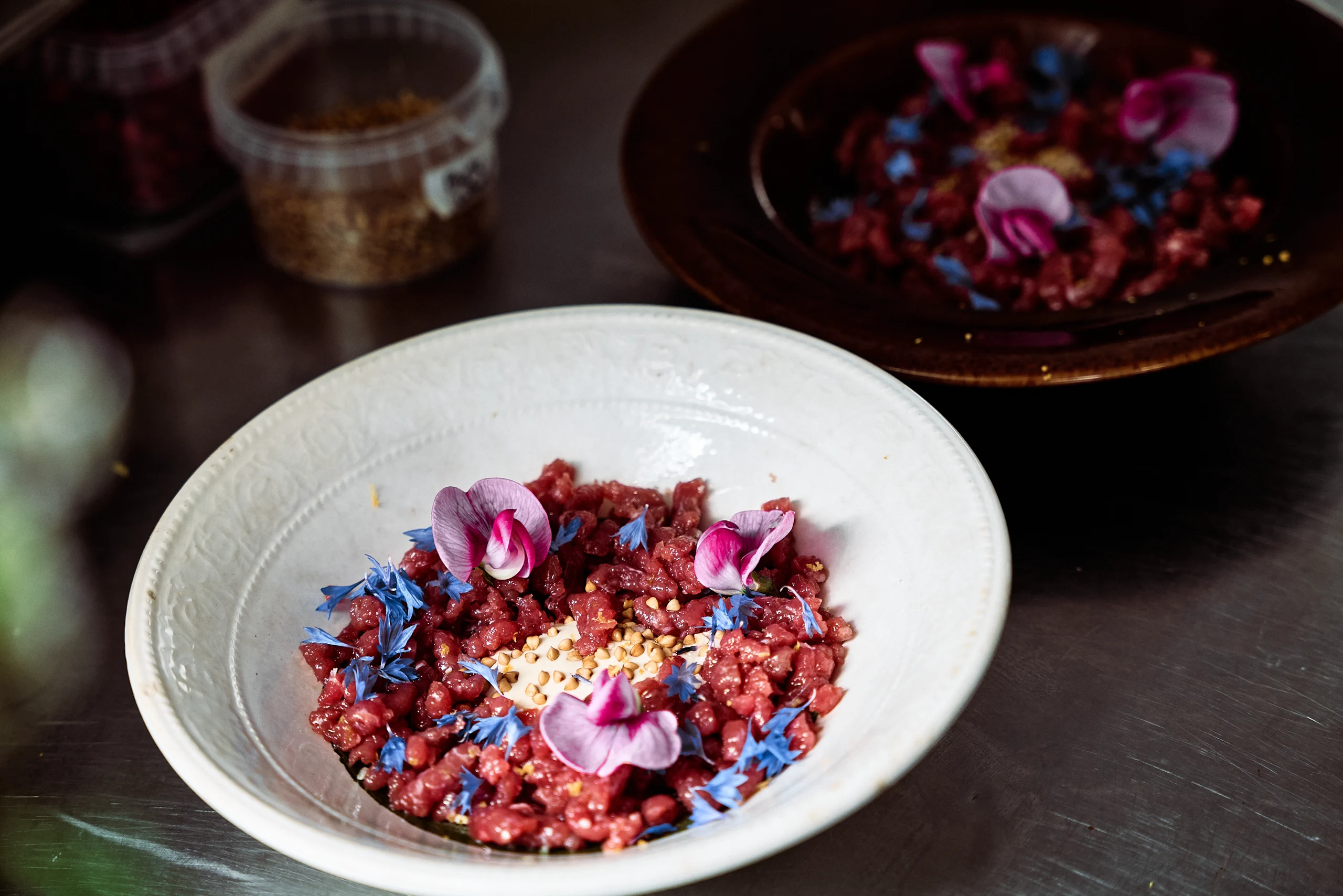 A colourful beetroot dish served at Birkemosegaard