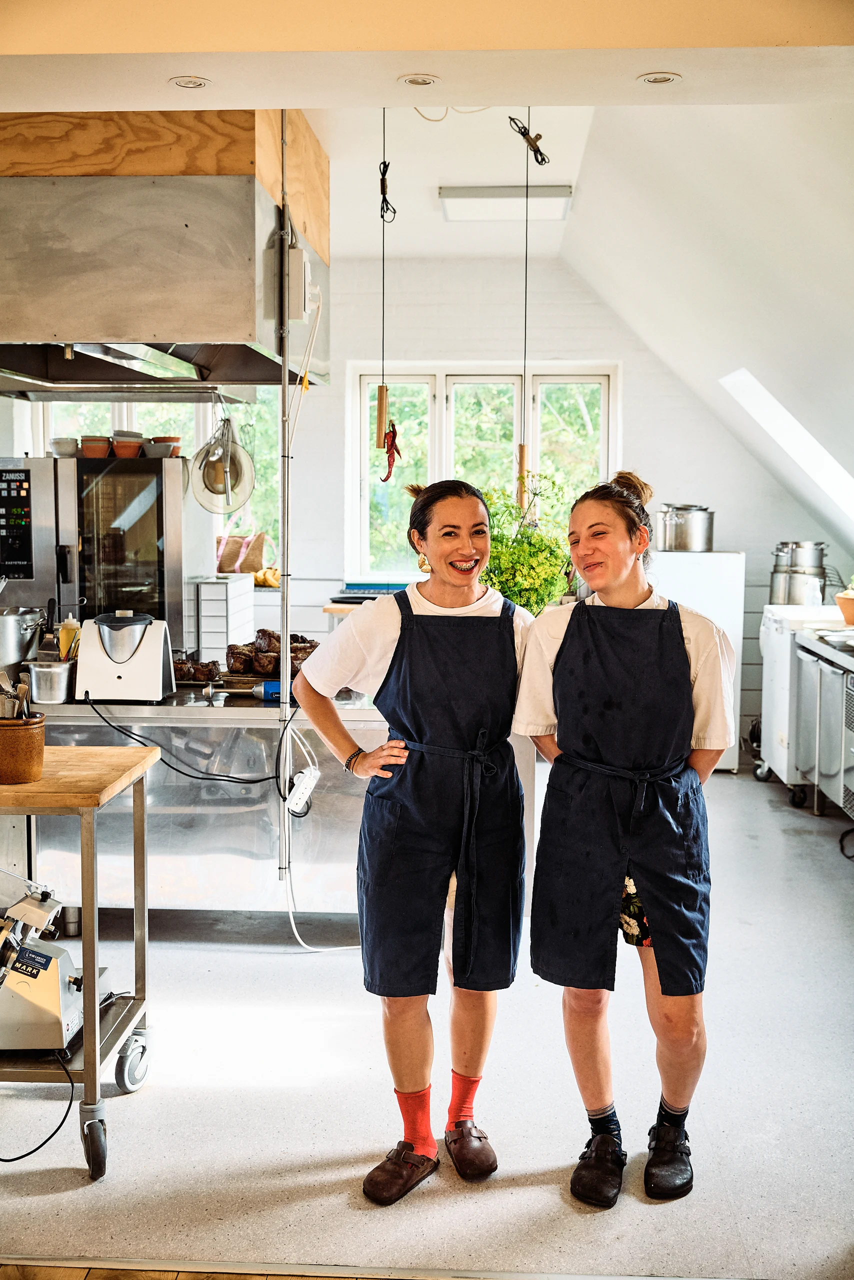 Portrait of Birkemosegaard chefs Sheila and Stefania
