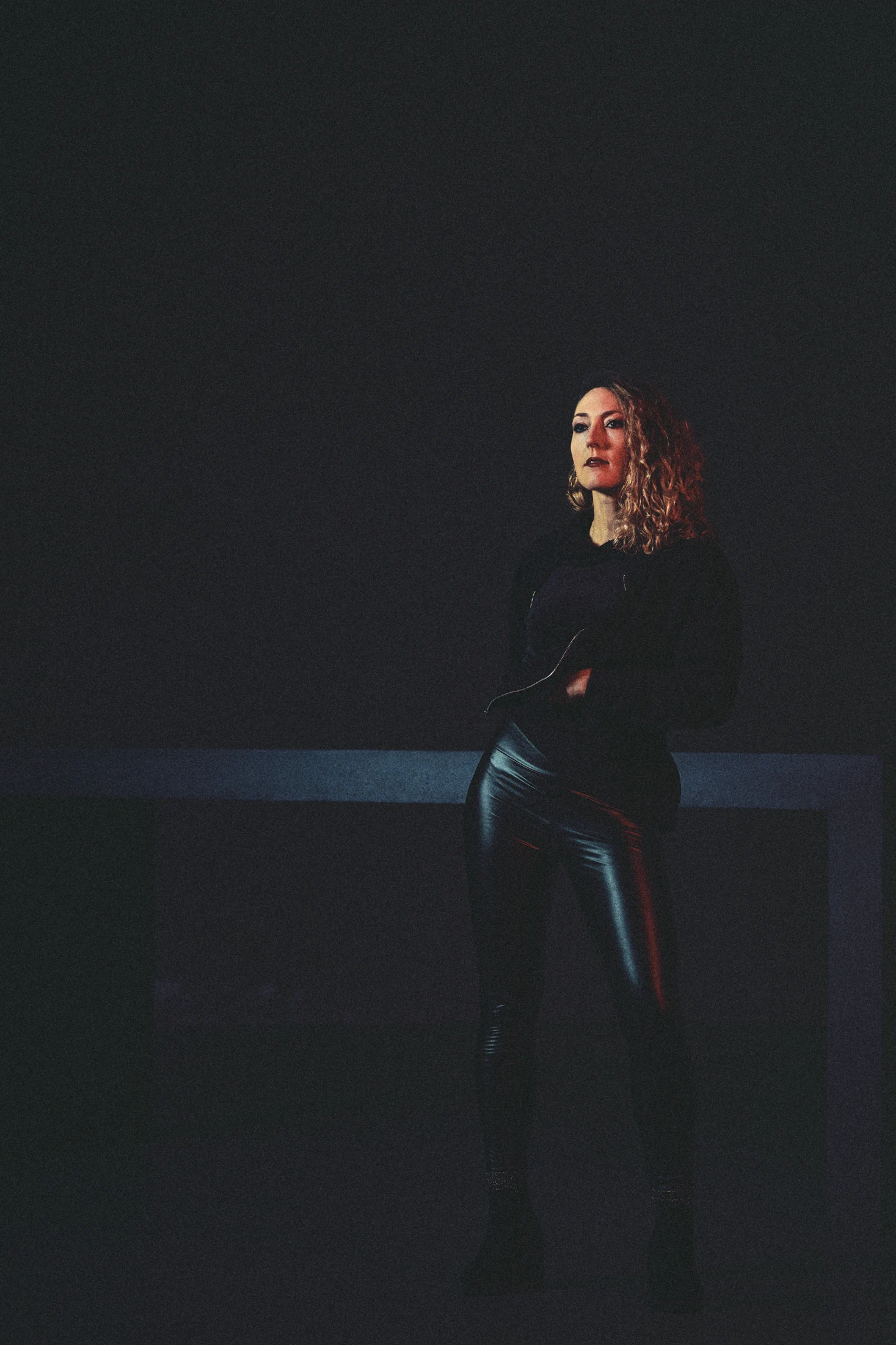 Flautist Sally Beck of Ensemble BRuCH in a fashion-inspired portrait at St. Peter Cologne