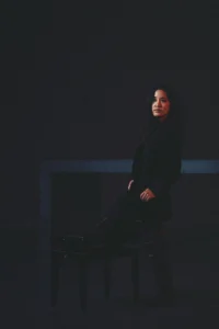 Editorial portrait of pianist Claudia Chan of Ensemble BRuCH at St. Peter Cologne